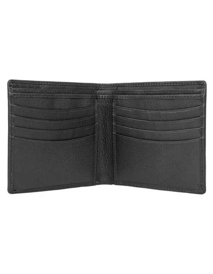 Dents RFID Pebble Grain Leather Billfold Wallet in Black
