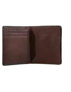 Dents RFID Two-Colour Pebble Grain Leather Card Holder in Tan