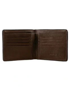 Dents RFID Two-Colour Pebble Grain Leather Billfold Wallet in Tan