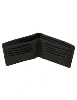 Dents RFID Two-Colour Pebble Grain Leather Billfold Wallet in Black