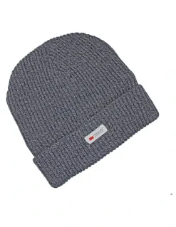 Dents Rib Knit Thinsulate Beanie in Navy Marle