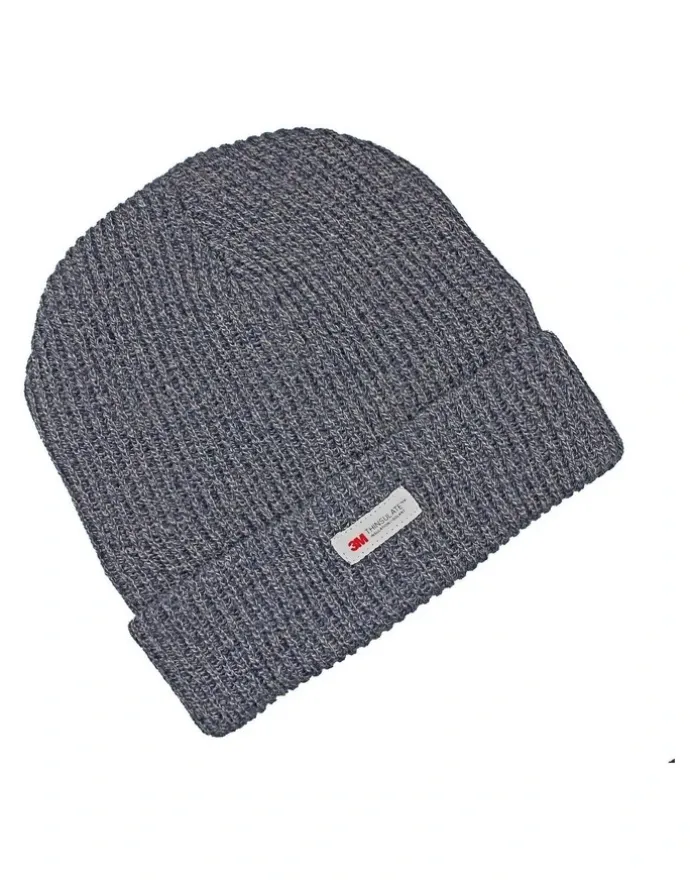 Dents Rib Knit Thinsulate Beanie in Navy Marle