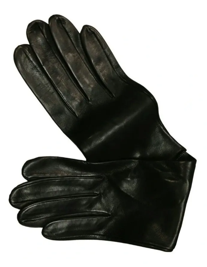DENTS Unlined Leather Driving Gloves in Black