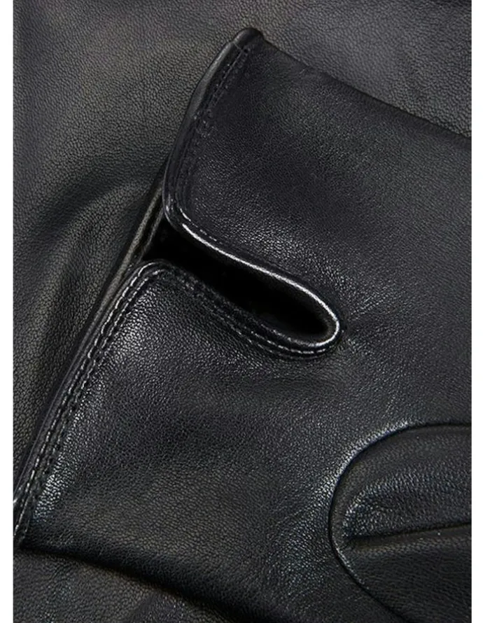 DENTS Unlined Leather Driving Gloves in Black