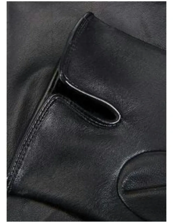 DENTS Unlined Leather Driving Gloves in Black