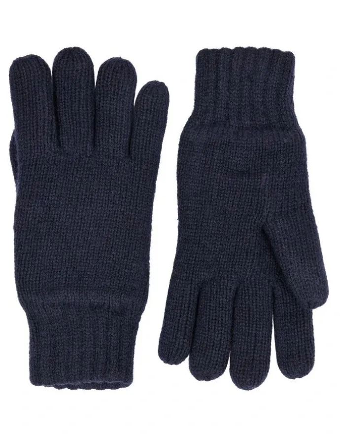 Dents Wool Blend Insulated Knit Gloves in Navy