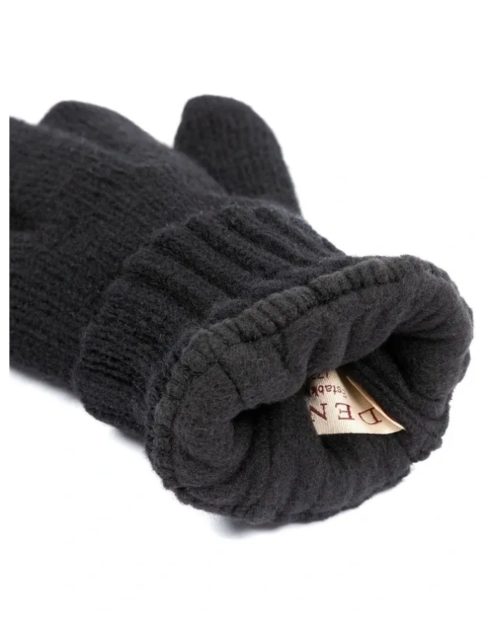 Dents Wool Blend Insulated Knit Gloves in Black
