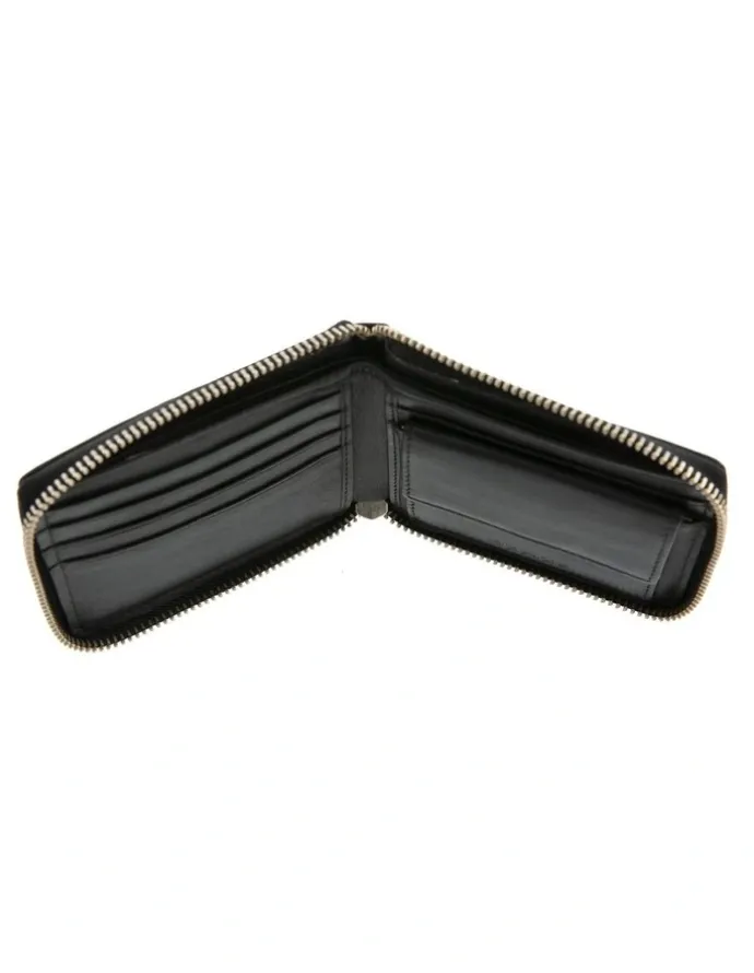 Dents Zip Nappa Leather Wallet in Black