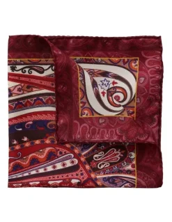 Dom Bagnato Acqua Paisley Silk Pochette in Red