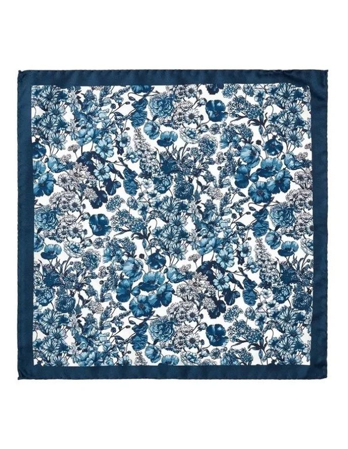 Dom Bagnato Flora Silk Pochette In Navy