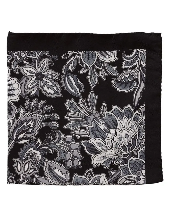 Dom Bagnato Floreale Silk Pochette in Black