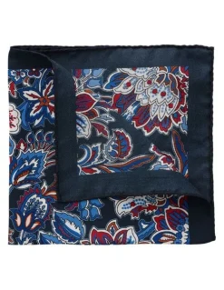 Dom Bagnato Floreale Silk Pochette in Navy