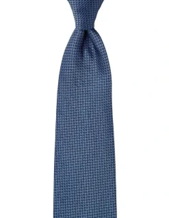 Dom Bagnato Intrecciato Silk Tie in Blue