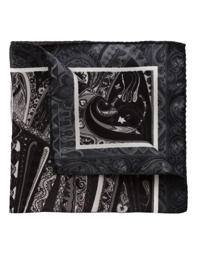 Dom Bagnato Invertito Silk Pochette in Black