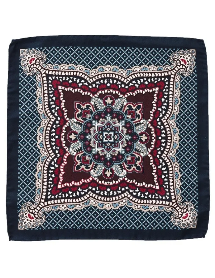 Dom Bagnato Mandala Geo Silk Pochette in Wine