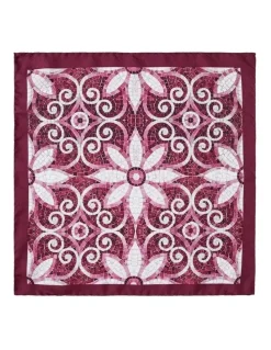 Dom Bagnato Mosiac Silk Pochette In Wine
