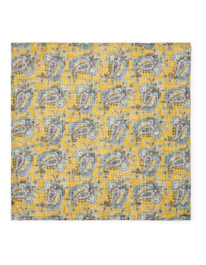 Dom Bagnato Paisley Shappe Silk Pochette in Yellow