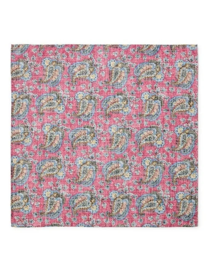 Dom Bagnato Paisley Shappe Silk Pochette in Rose