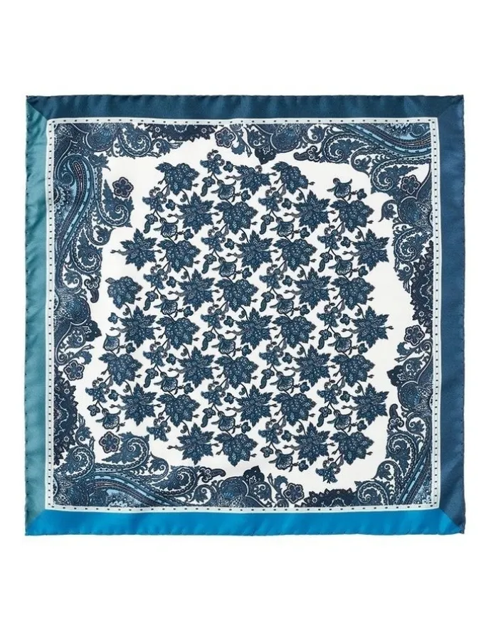Dom Bagnato Quattro Silk Pochette in Blue