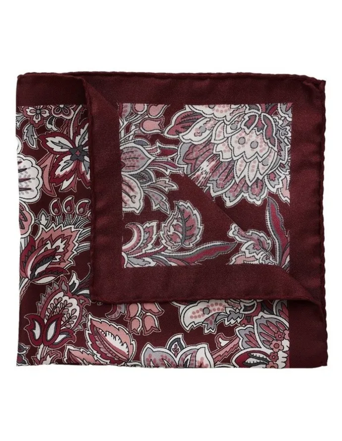 Dom Bagnato Floreale Silk Pochette in Red