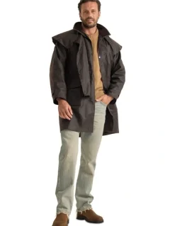Driza-Bone COM2230HWO Ranger Oilskin Coat in Heritage