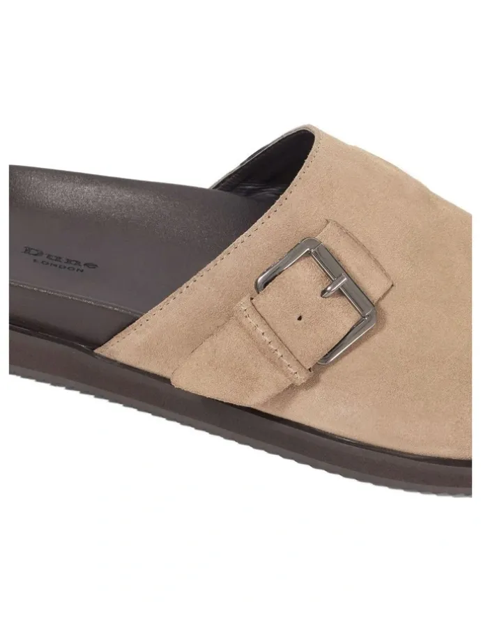 Dune London Baldwin Clog Shoe in Taupe