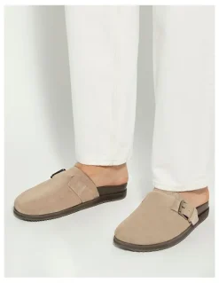 Dune London Baldwin Clog Shoe in Taupe