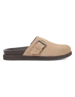 Dune London Baldwin Clog Shoe in Taupe
