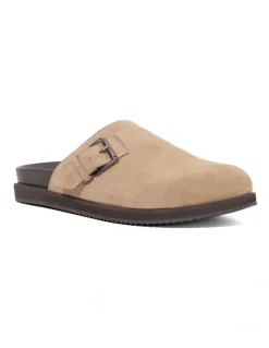 Dune London Baldwin Clog Shoe in Taupe