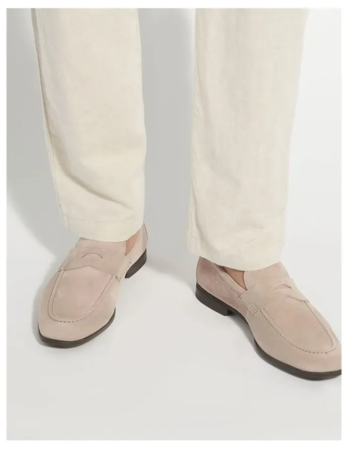 Dune London Barclays Suede Loafer In Sand