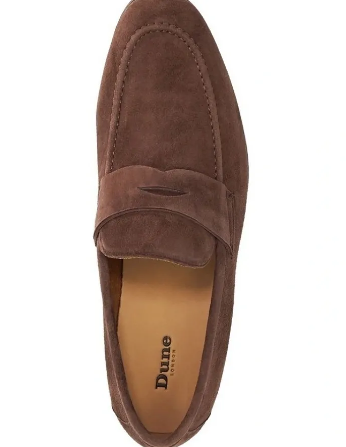 Dune London Barclays Suede Loafer in Brown