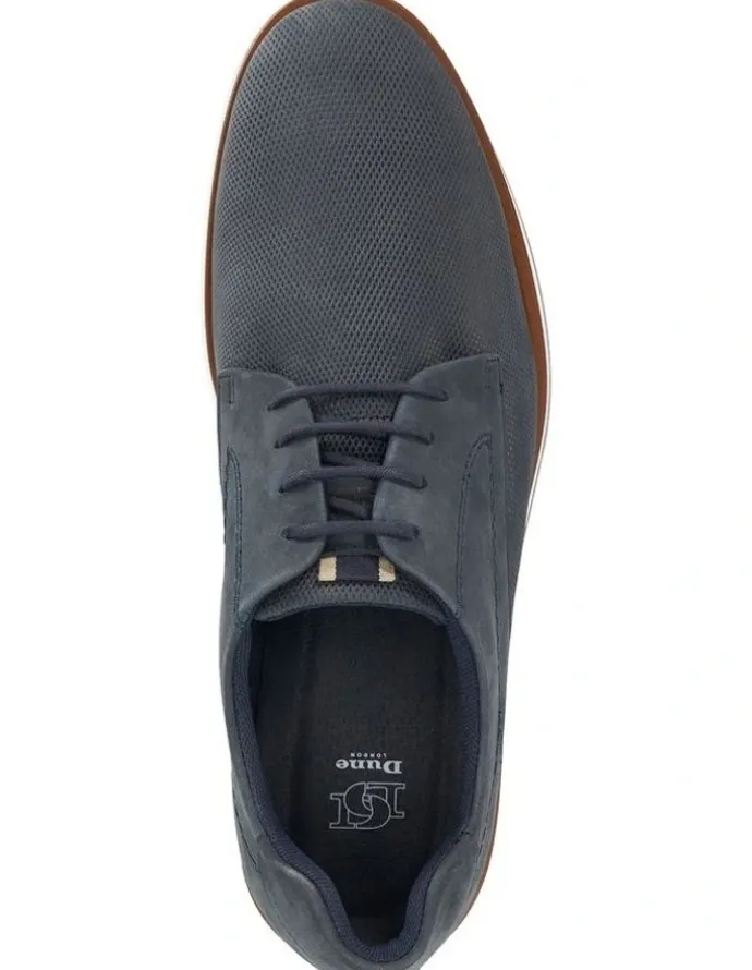 Dune London Beko Lace-Up Shoe in Blue