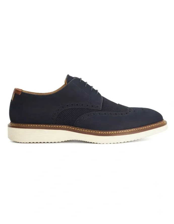 Dune London Benidictus Lace-Up Shoe in Navy