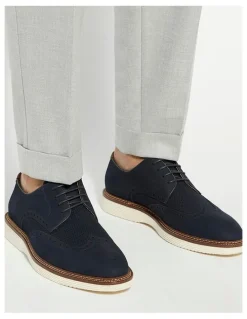 Dune London Benidictus Lace-Up Shoe in Navy