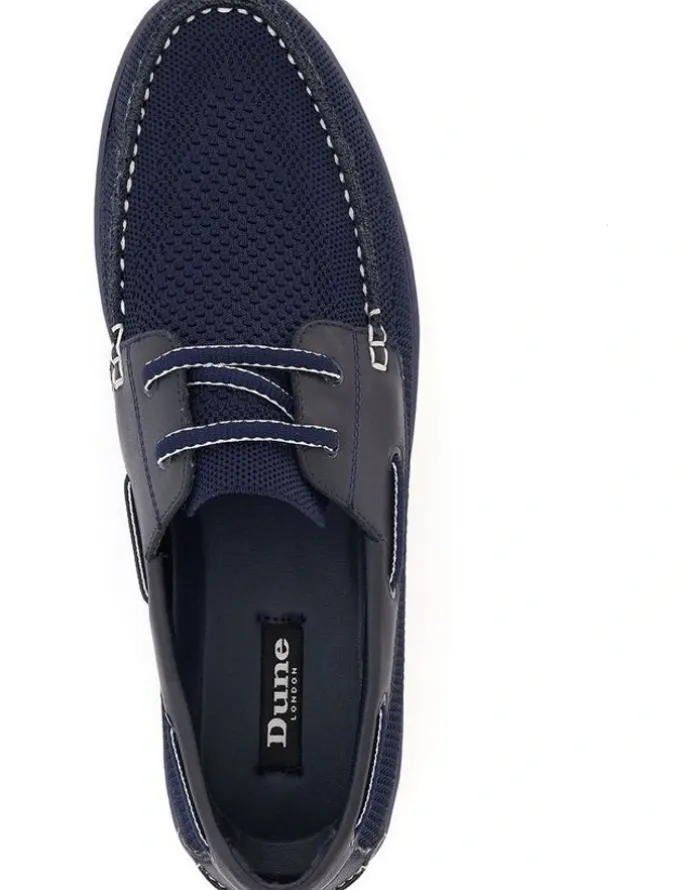 Dune London Blaim Boat Shoe In Navy