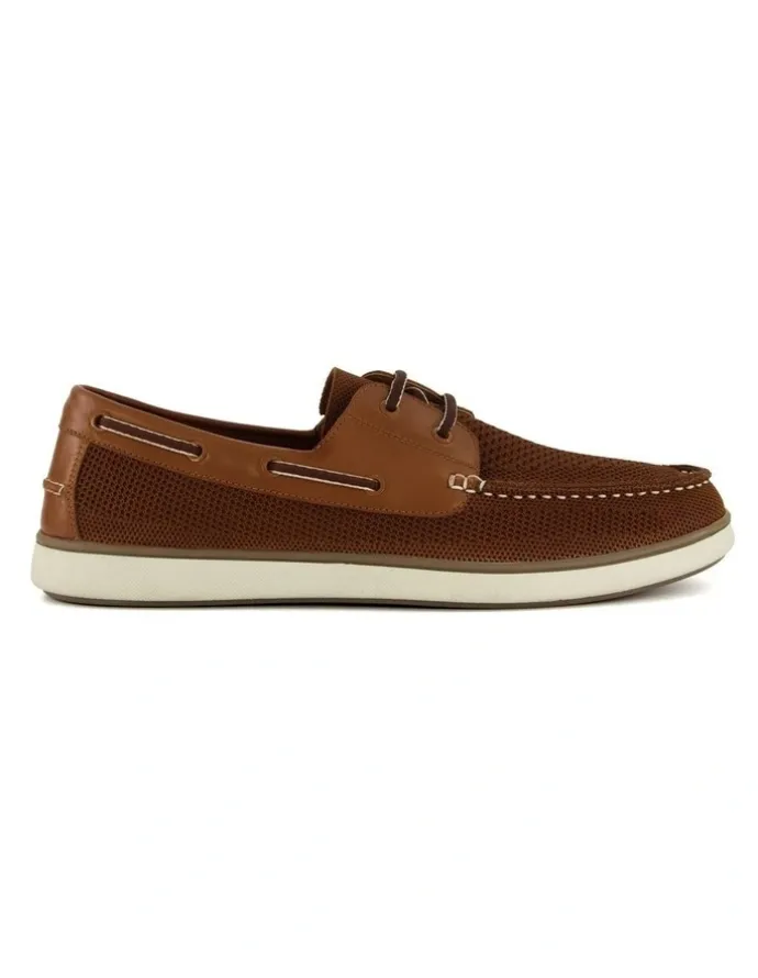 Dune London Blaim Boat Shoe In Tan