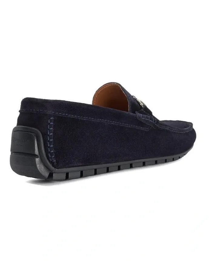 Dune London Brackon Moccasion Loafers in Navy