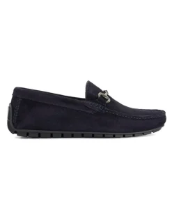 Dune London Brackon Moccasion Loafers in Navy