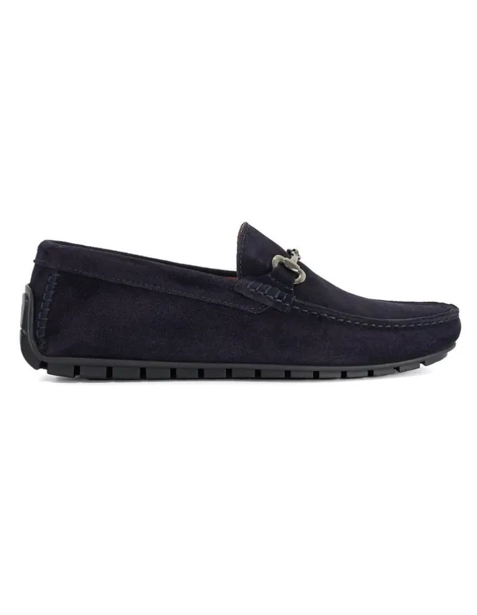 Dune London Brackon Moccasion Loafers in Navy