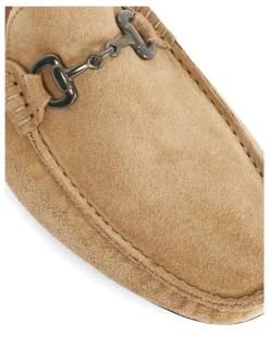 Dune London Brackon Suede Loafer in Taupe