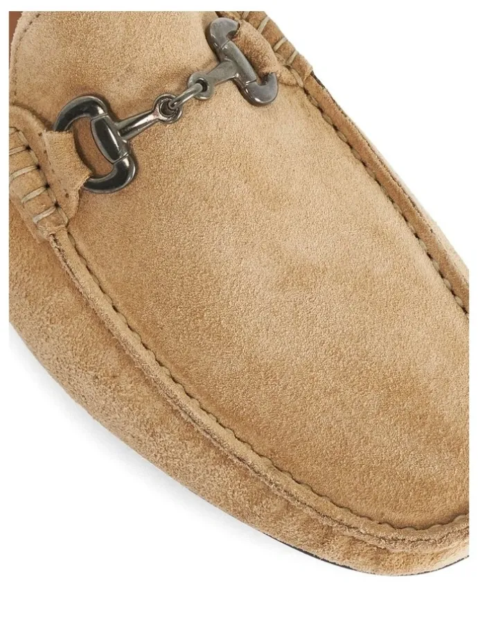 Dune London Brackon Suede Loafer in Taupe
