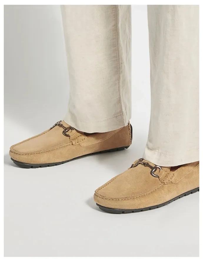 Dune London Brackon Suede Loafer in Taupe