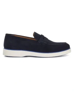 Dune London Buntis Loafer Shoes in Navy