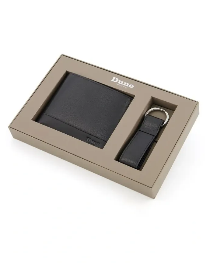 Dune London Opollo Wallet and Card Holder Gift Set in Black