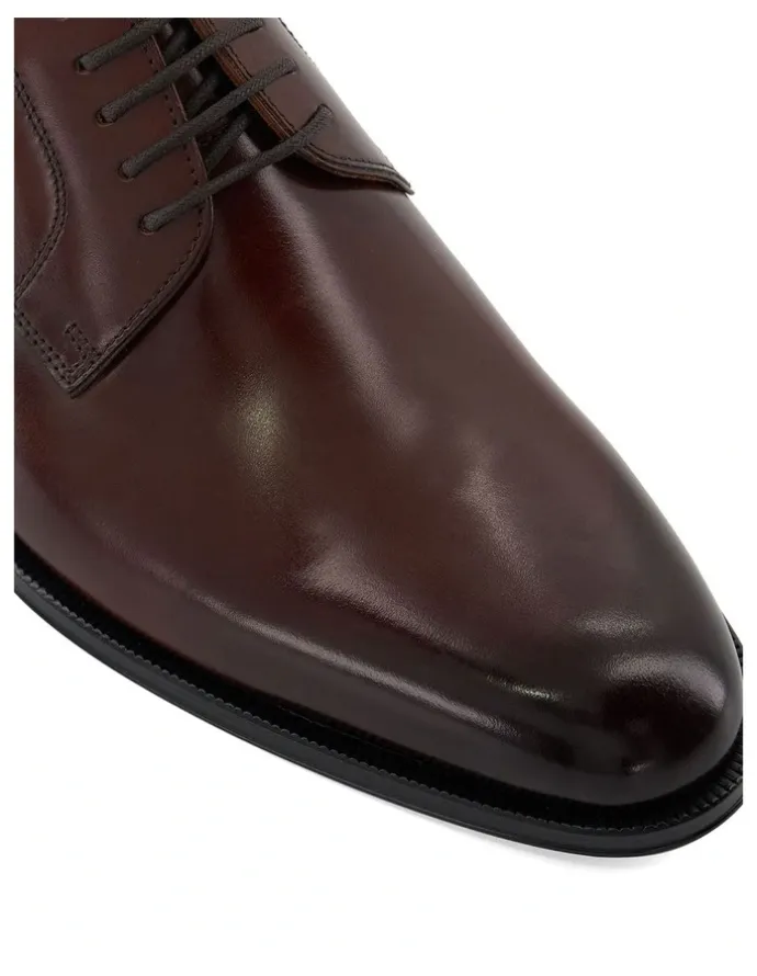 Dune London Salisbury Derby Shoe in Dark Brown