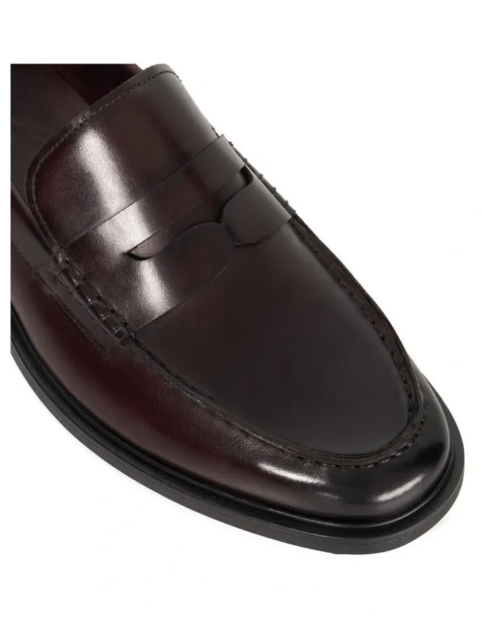 Dune London Sascha Loafer in Burgundy