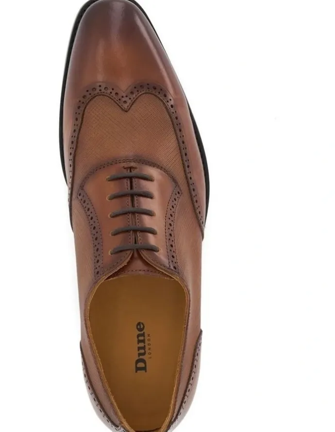 Dune London Stuttgart Leather Brogue in Tan