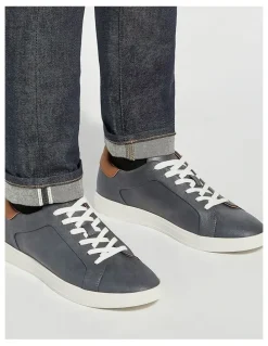 Dune London Traces Trainer in Navy