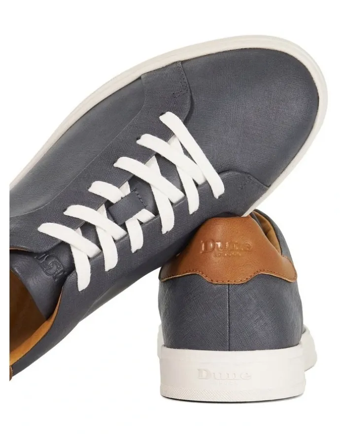 Dune London Traces Trainer in Navy