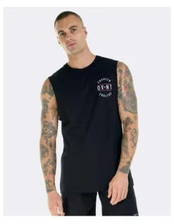 DVNT Counter-Culture Badge Tank in Black